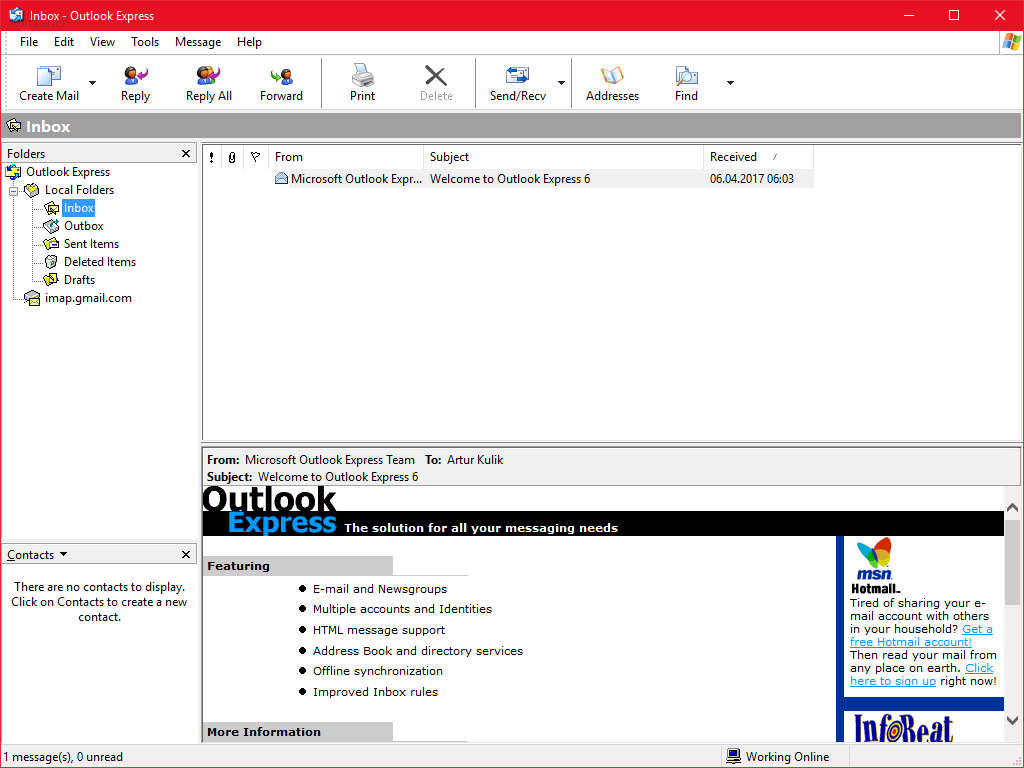 outlook express free
